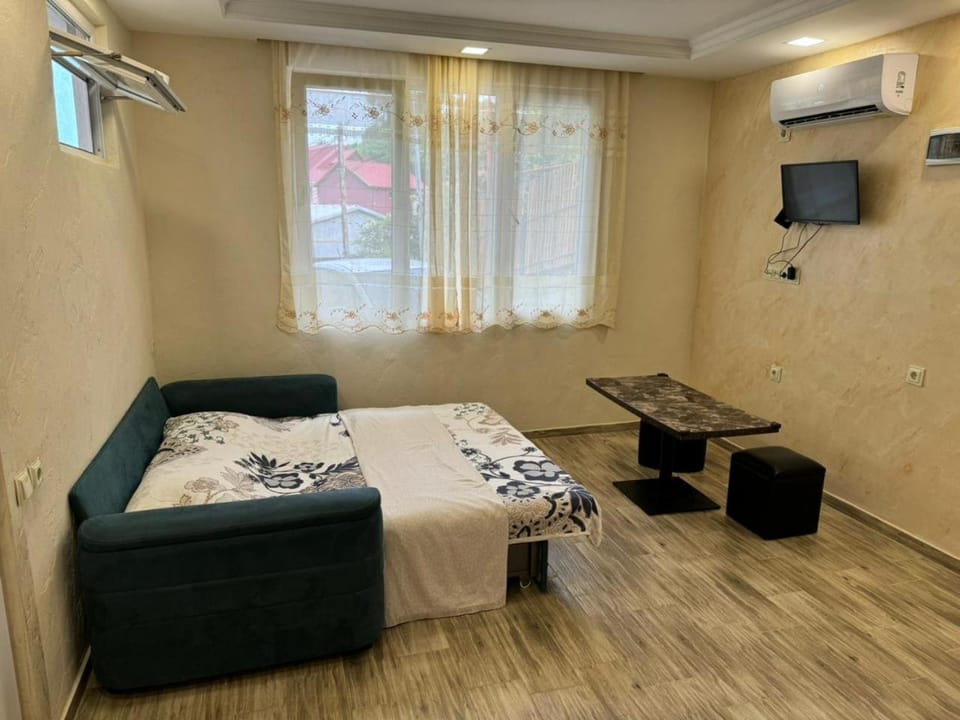 Bed, TV and multimedia, Seating area, air conditioner