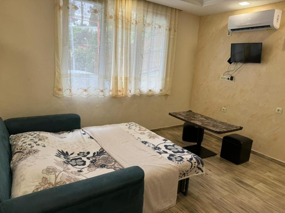 Bed, TV and multimedia, Living room, air conditioner