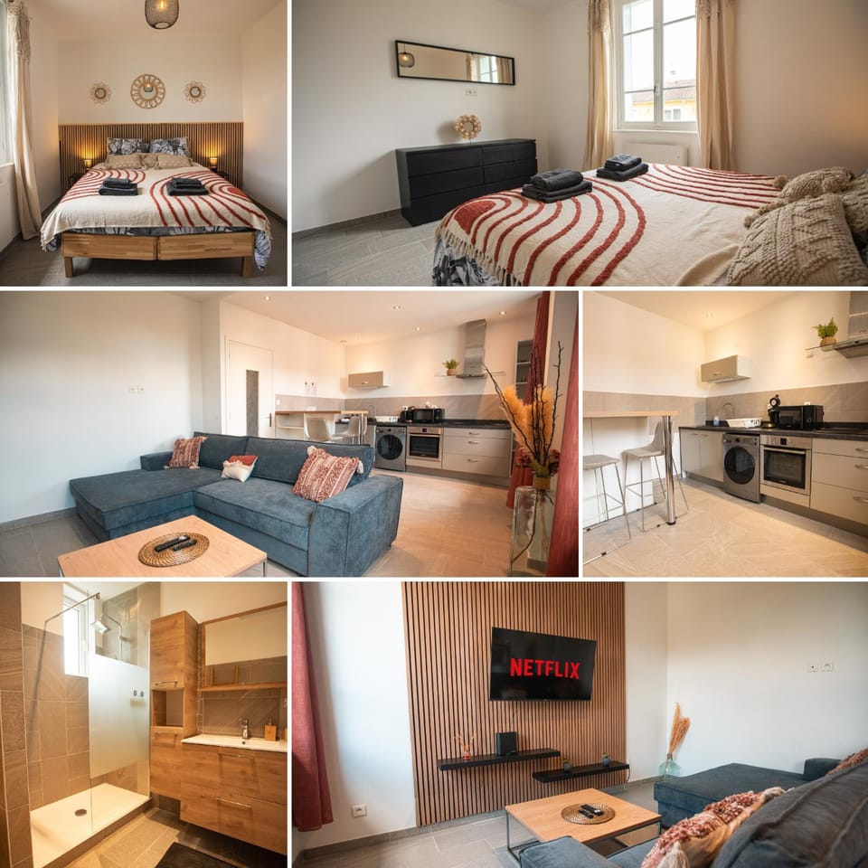 Bed, Kitchen or kitchenette, Living room, Photo of the whole room, Seating area, Bedroom