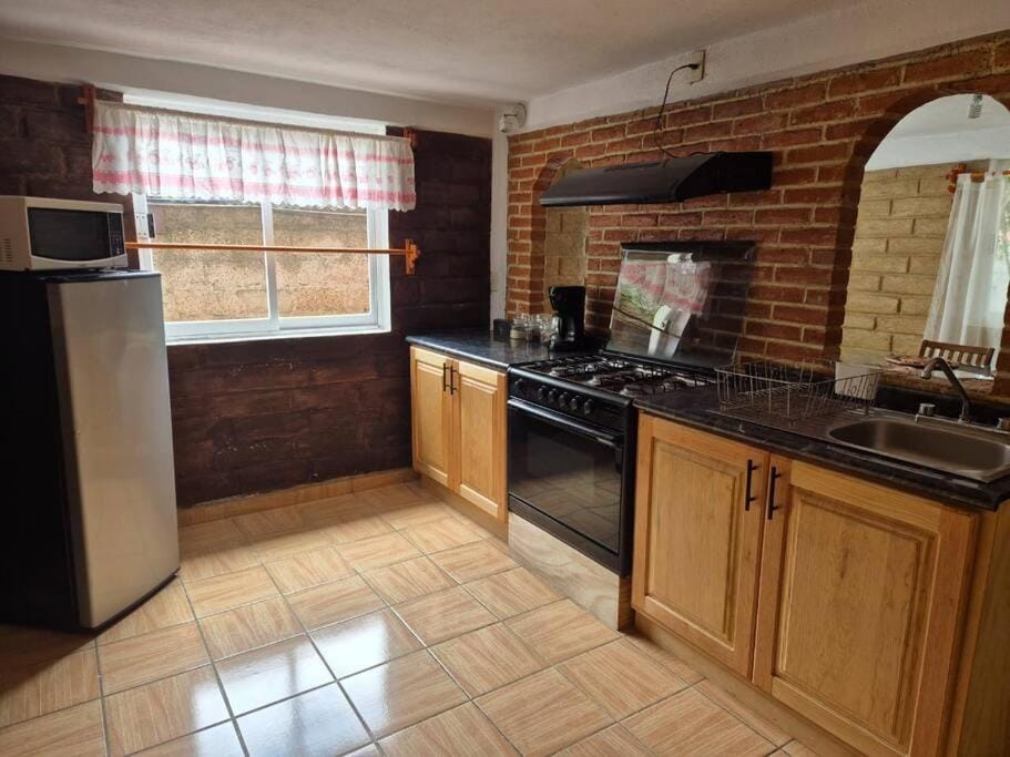 Kitchen or kitchenette, minibar, oven, stove