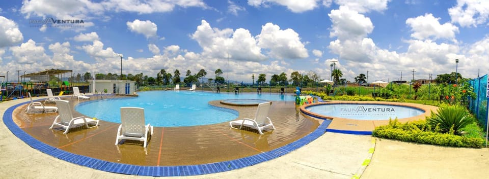Day, Natural landscape, Garden, Garden view, Pool view, Swimming pool