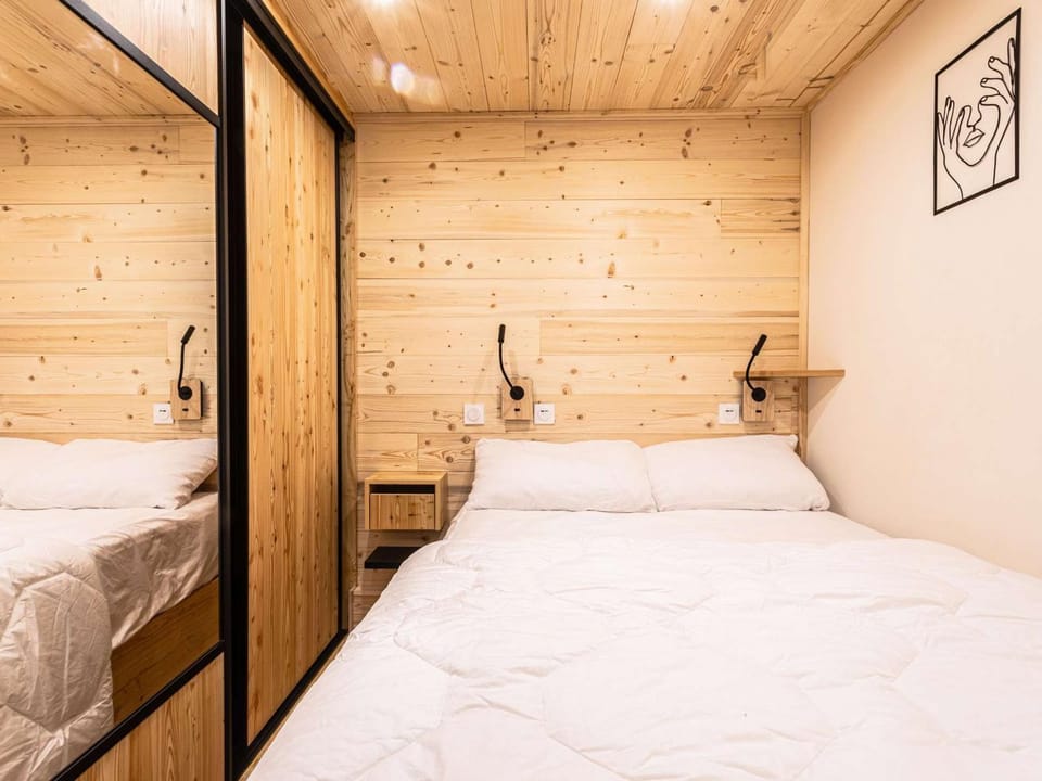 Charmant appartement 4 pers. 40m², style montagne moderne, proche commodités aux Belleville Apartment in Les Allues