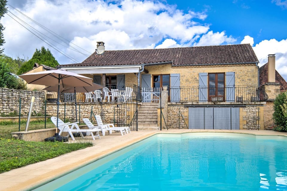 Property building, Living room, Swimming pool