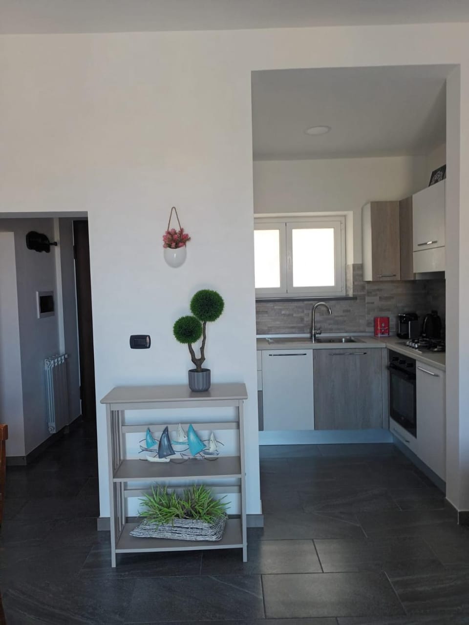 Kitchen or kitchenette, oven, stove