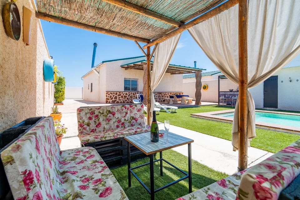 Property building, Living room, Swimming pool