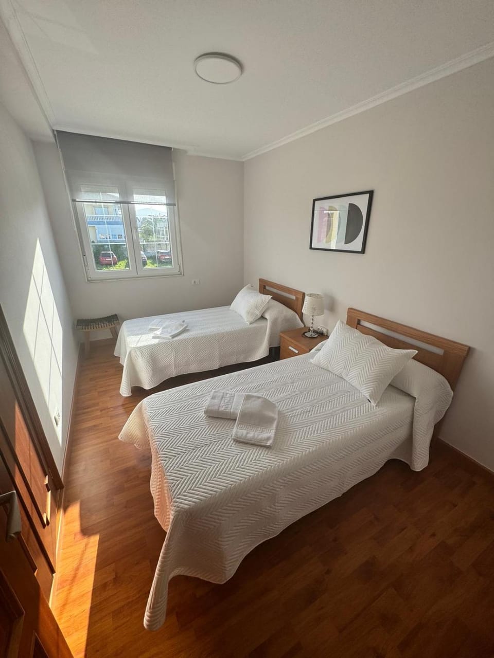 Bed, Photo of the whole room, Bedroom, towels, wardrobe