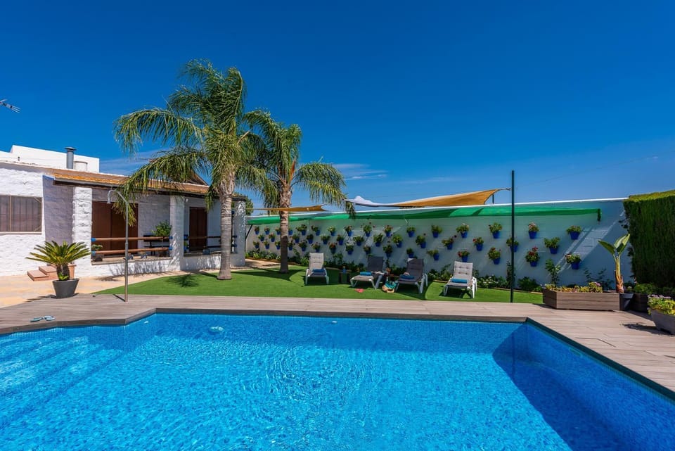 Property building, Living room, Swimming pool