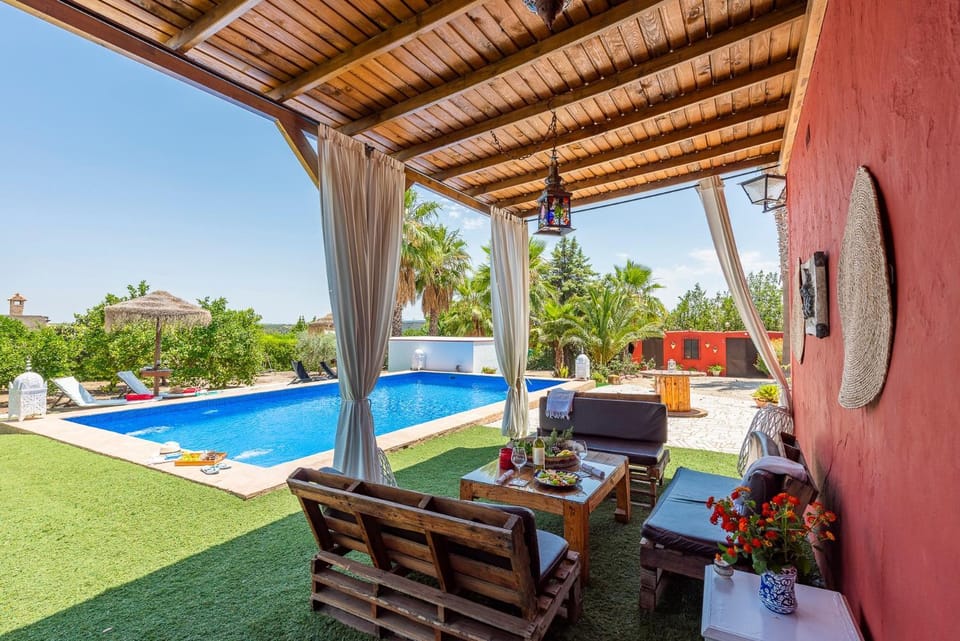 Property building, Living room, Swimming pool