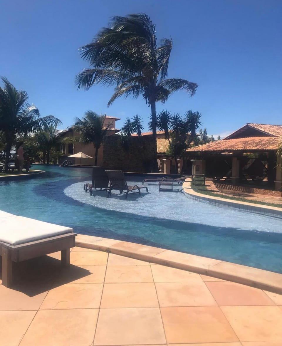 Swimming pool, sunbed