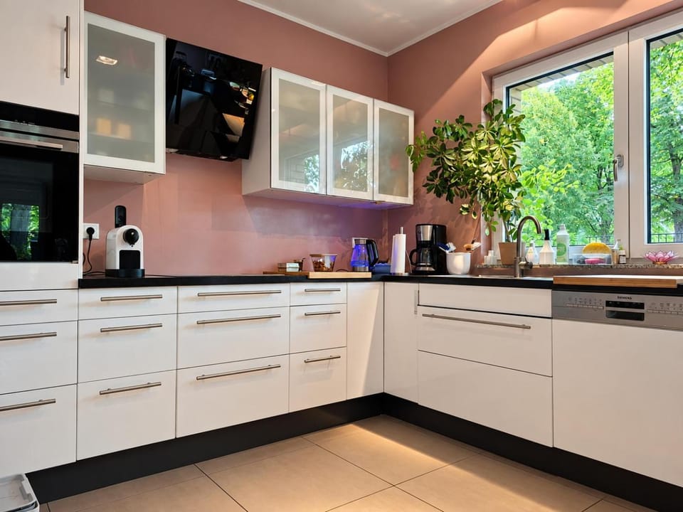 Coffee/tea facilities, Kitchen or kitchenette, dishwasher, stove