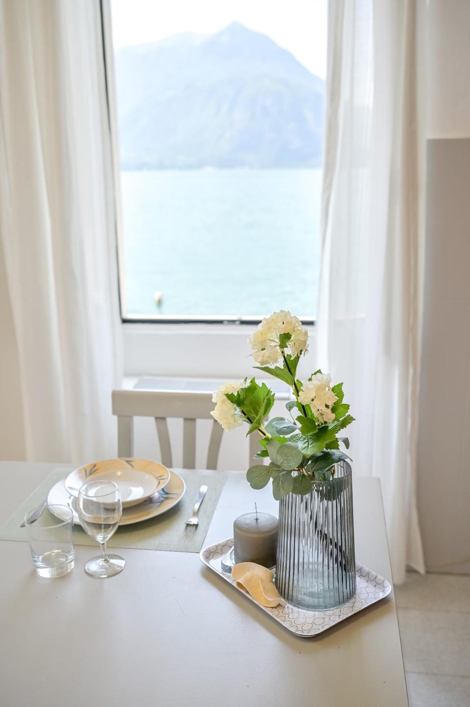 Natural landscape, Dining area, Lake view, Mountain view