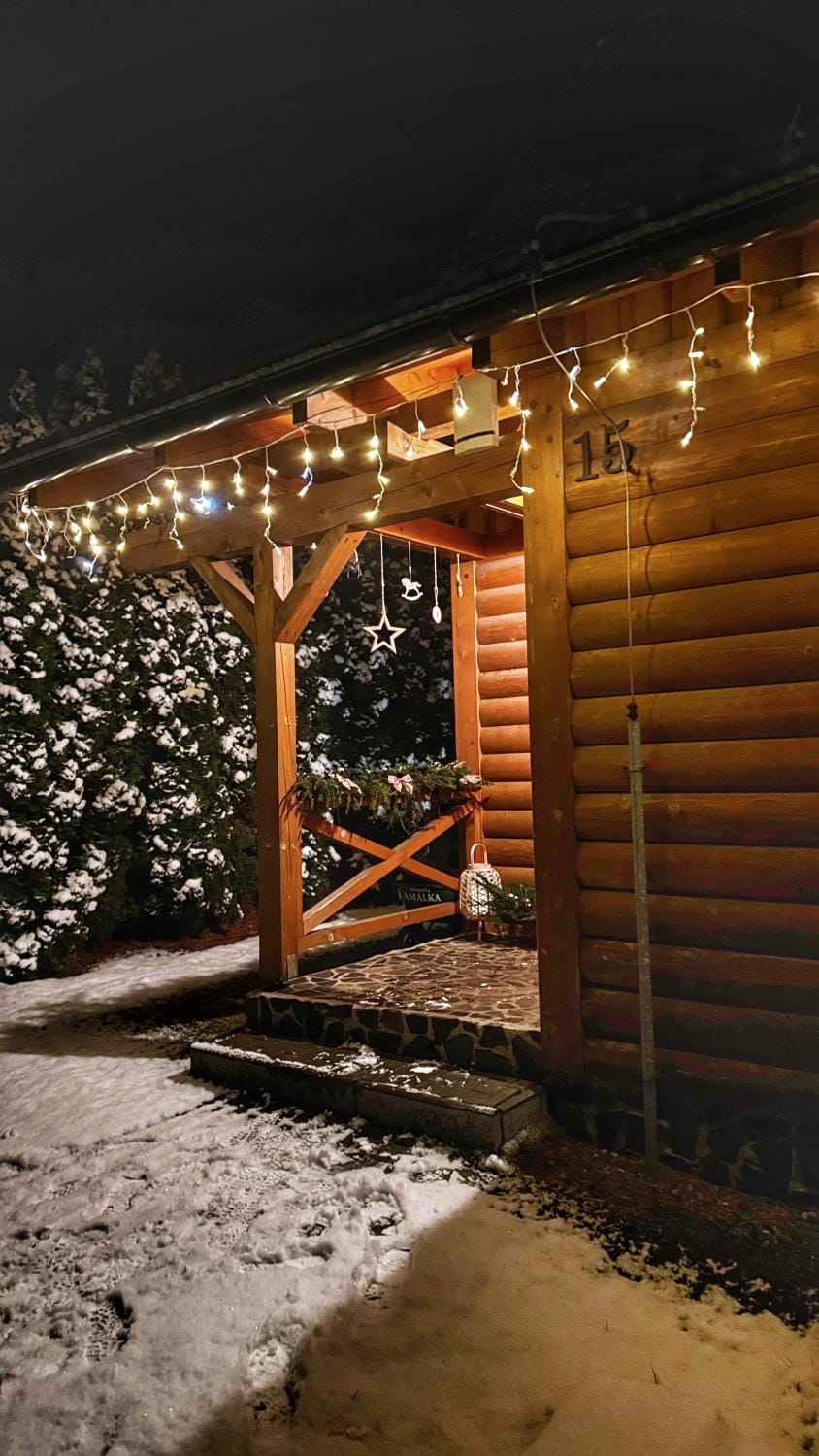 Property building, Facade/entrance, Off site, Night, Winter