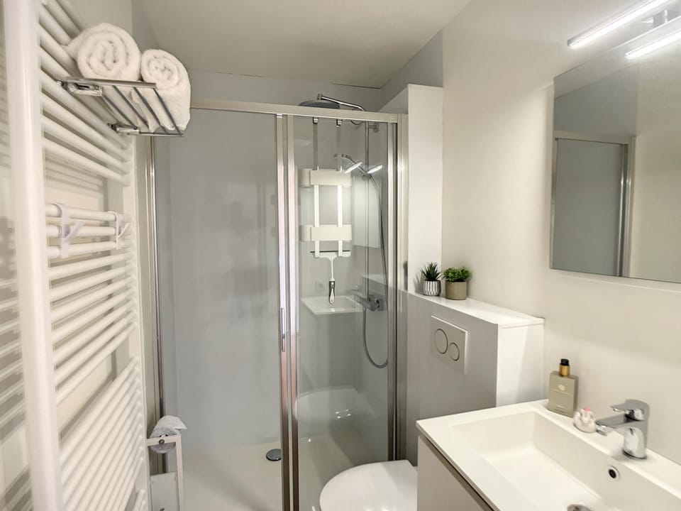 Shower, Toilet, Bathroom, towels