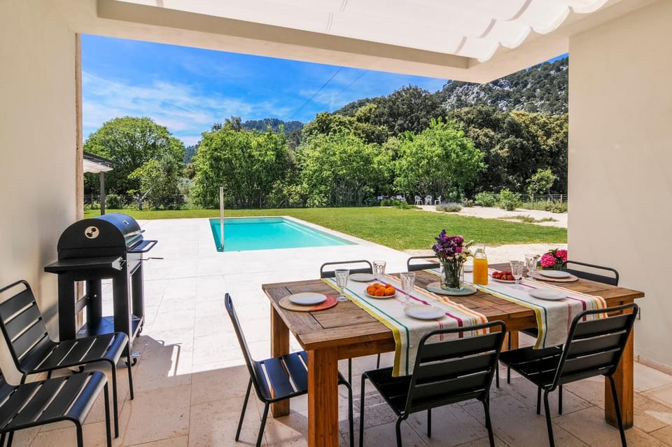 Property building, Living room, Swimming pool