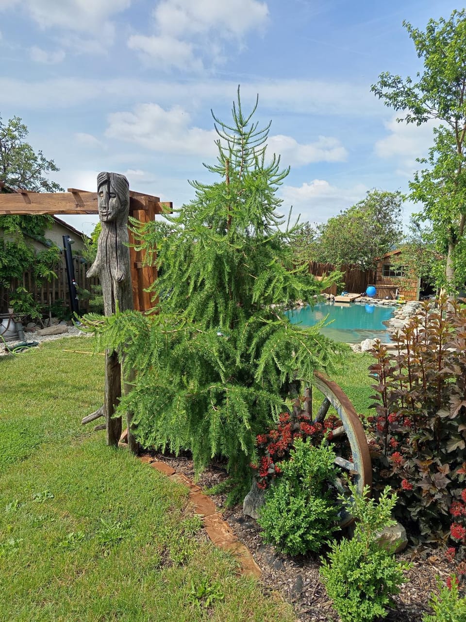 Property building, Natural landscape, Garden, Garden view, Pool view