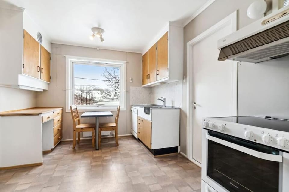 Kitchen or kitchenette, dishwasher, oven, stove