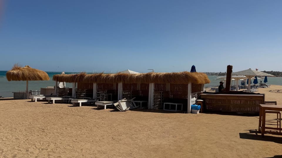 Beach, Sea view, sunbed