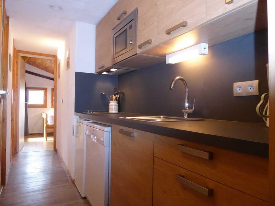Appartement cosy à Montchavin, rénové, 5 pers, balcon, proche commerces et pistes, parking gratuit - FR-1-329-93 Apartment in Landry