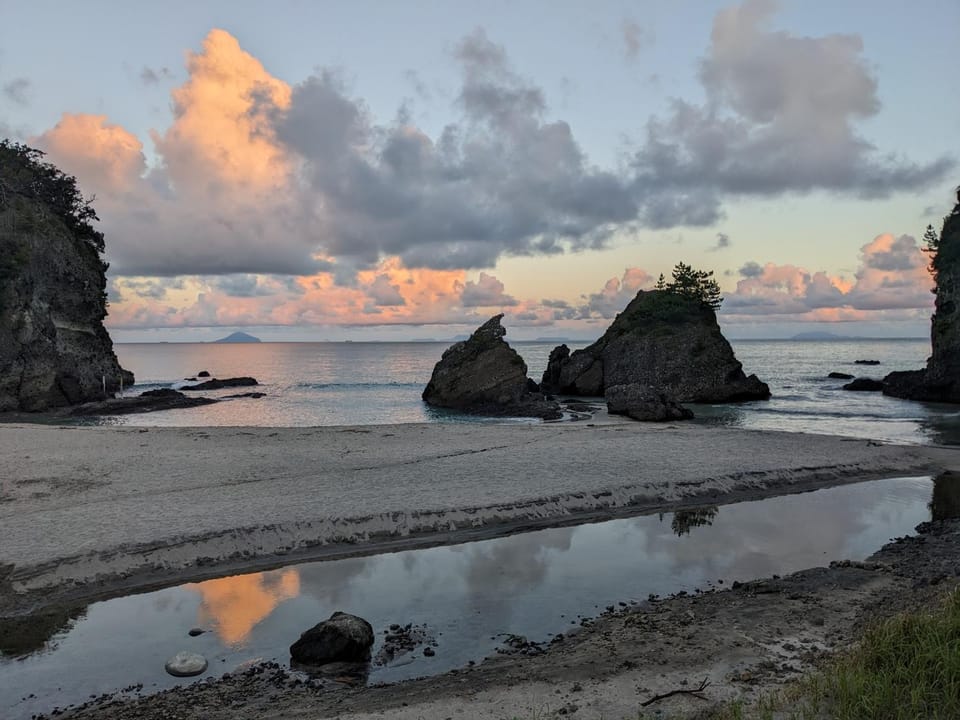 Beach, Sea view, Sunrise