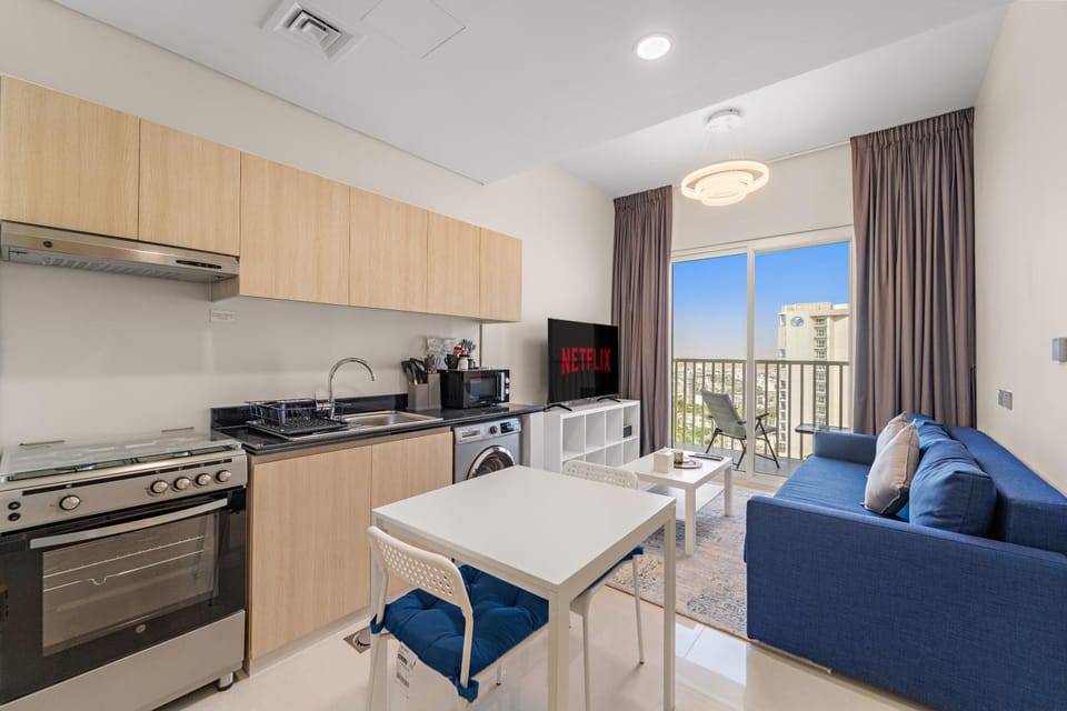 Aesthetic 1BR with Sofa Bed, Access to Pool & Gym Apartment in Dubai