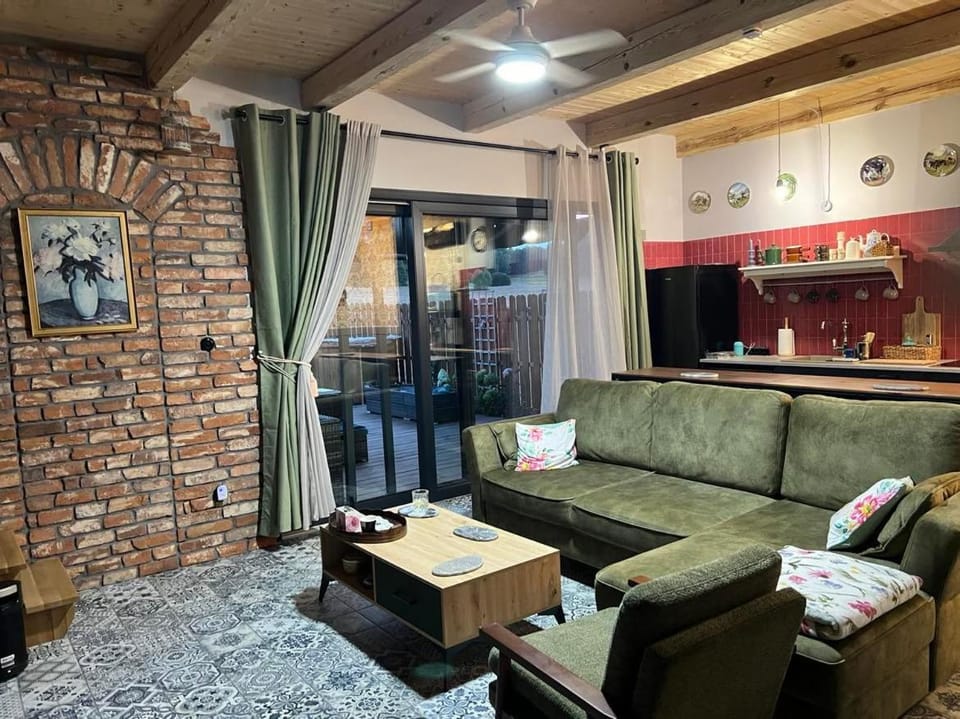 Kitchen or kitchenette, Living room, Seating area