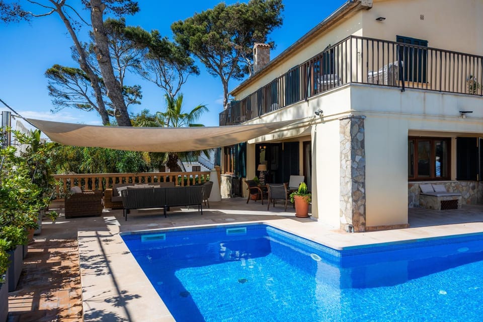 Property building, Living room, Swimming pool