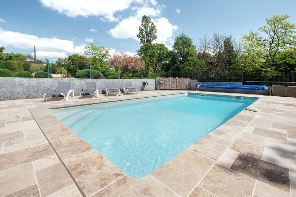 Property building, Living room, Swimming pool