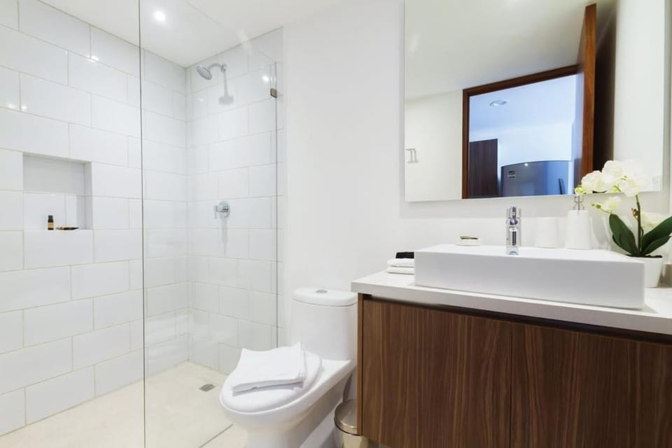 Shower, Toilet, Bathroom, towels