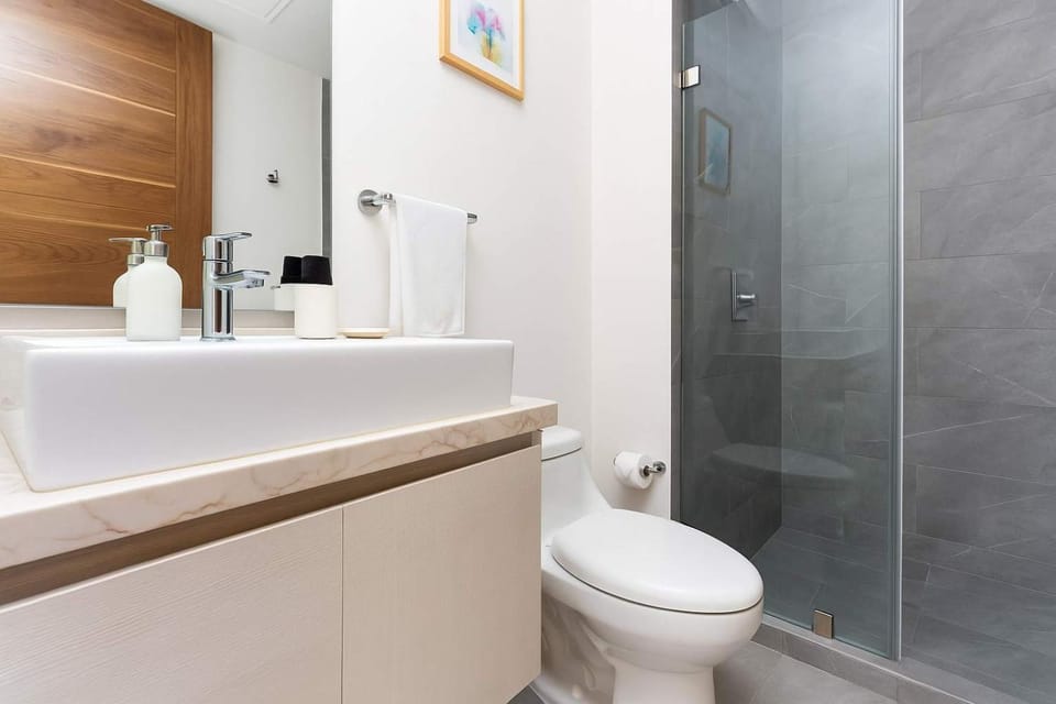 Luxury Condo 1BR Kitchen AC Gym Pool Cinema House in Playa del Carmen