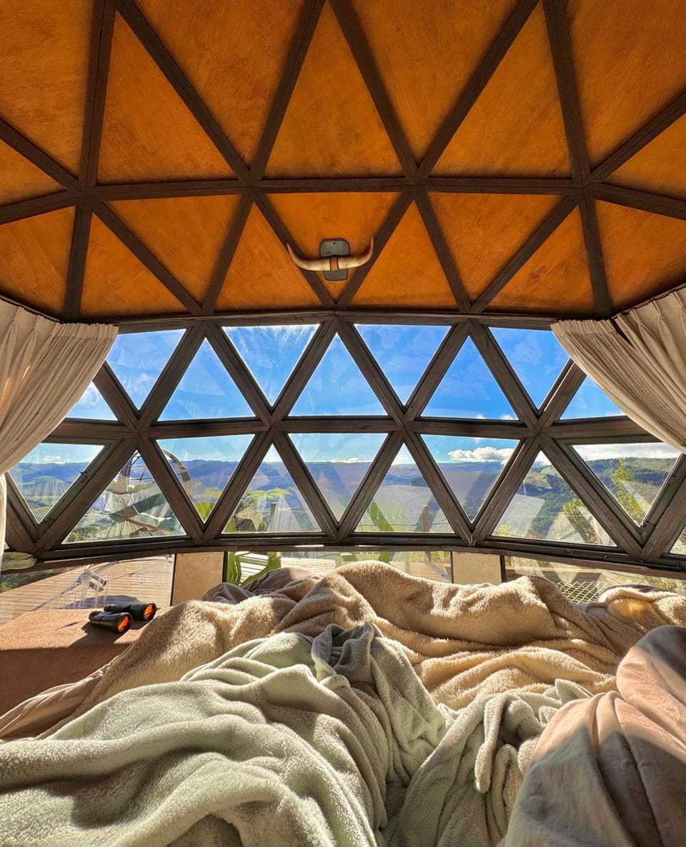 Bed, Living room, Photo of the whole room, Seating area, Bedroom, Mountain view