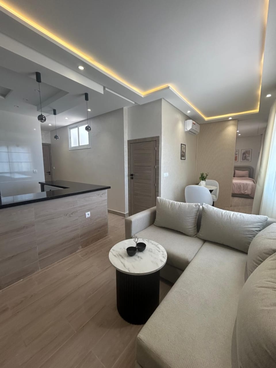 Splendide Studio au centre ville, avec une vue imprenable sur la marina de Tanger Apartment in Tangier