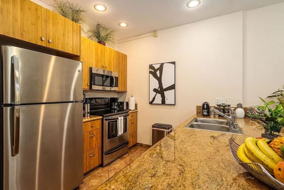 Kitchen or kitchenette, dishwasher, oven, stove, toaster