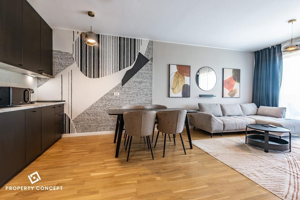 TV and multimedia, Kitchen or kitchenette, Living room, Seating area, Dining area
