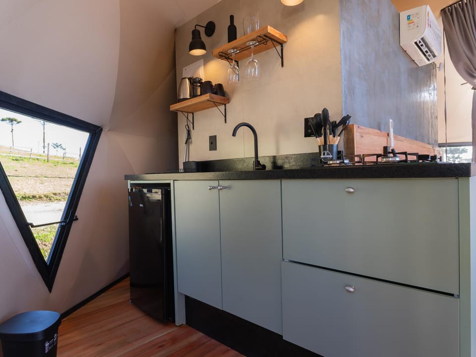 Kitchen or kitchenette, minibar