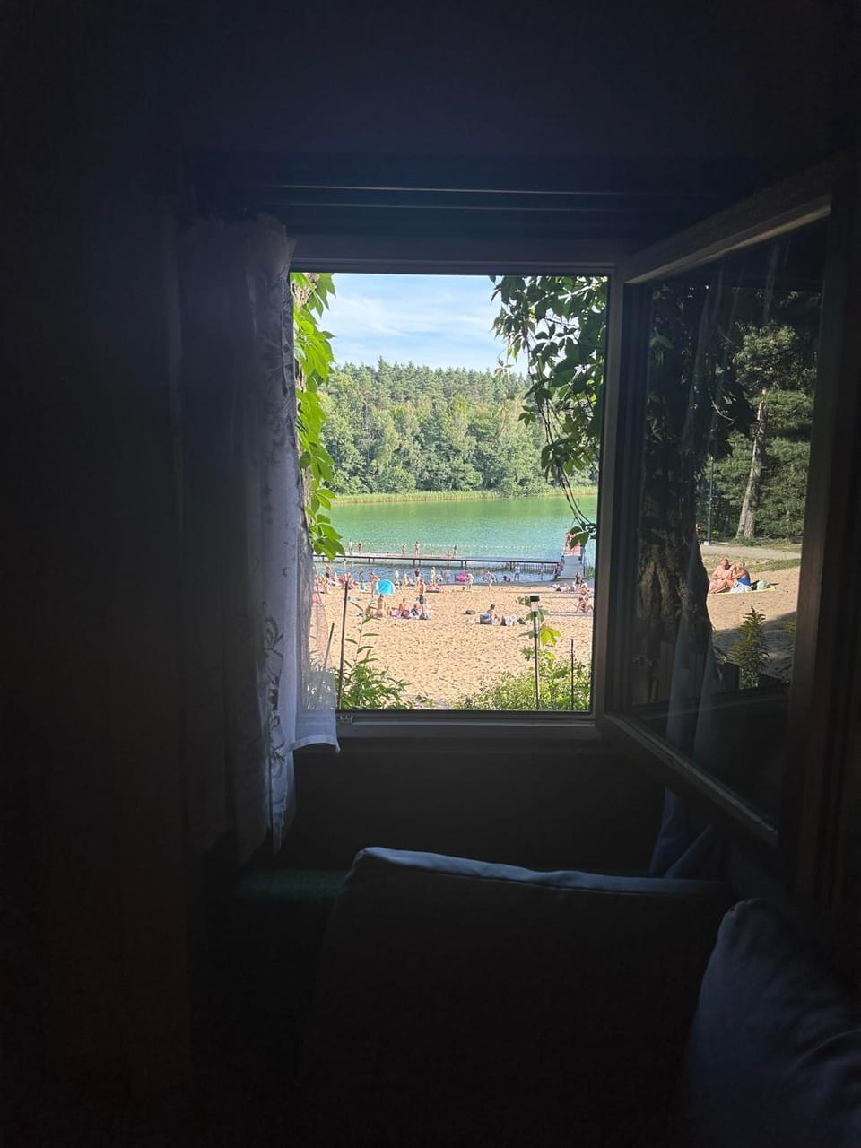 Day, Living room, Seating area, Lake view