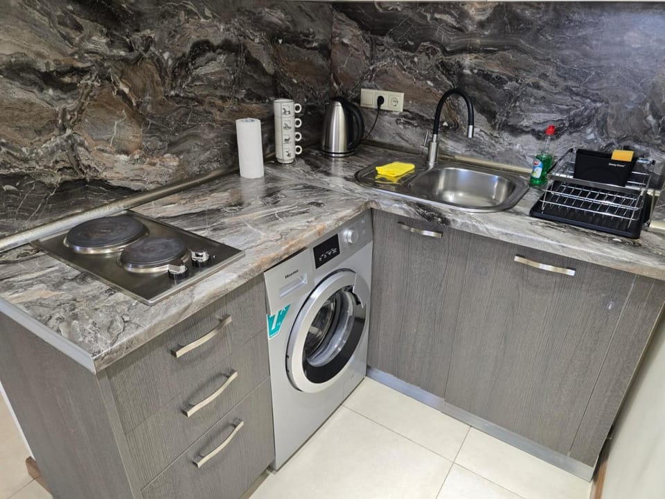 Kitchen or kitchenette, pet friendly, stove, washing machine, dryer