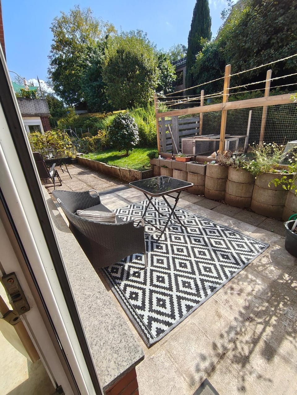 Patio, Spring, Day, Garden, Balcony/Terrace, Garden view