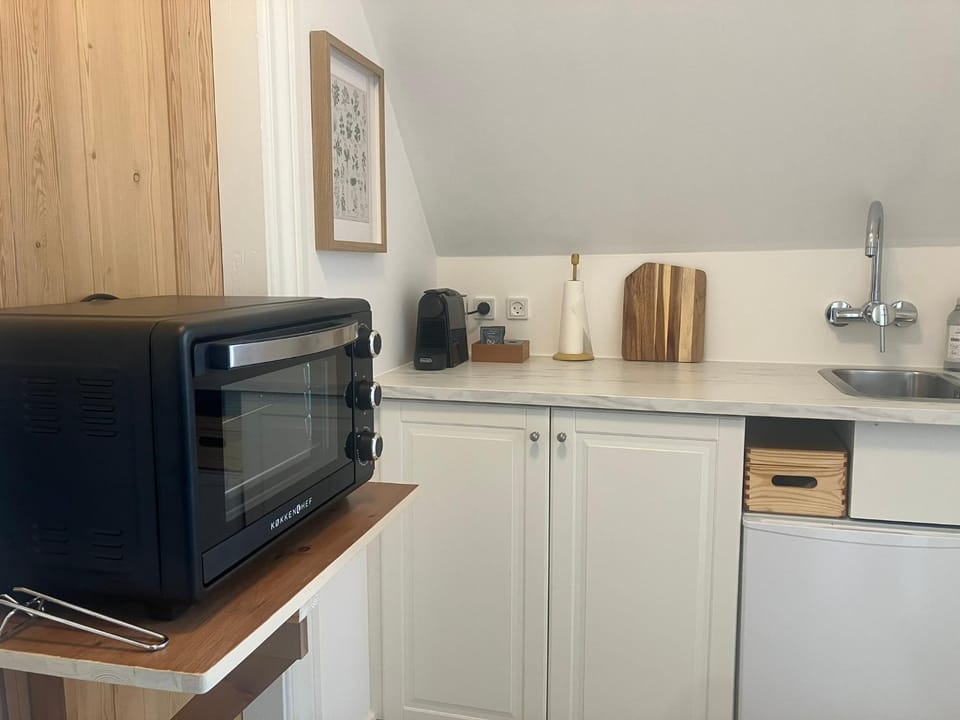 Kitchen or kitchenette, oven, stove