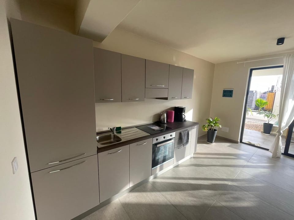 Kitchen or kitchenette, minibar, oven, stove