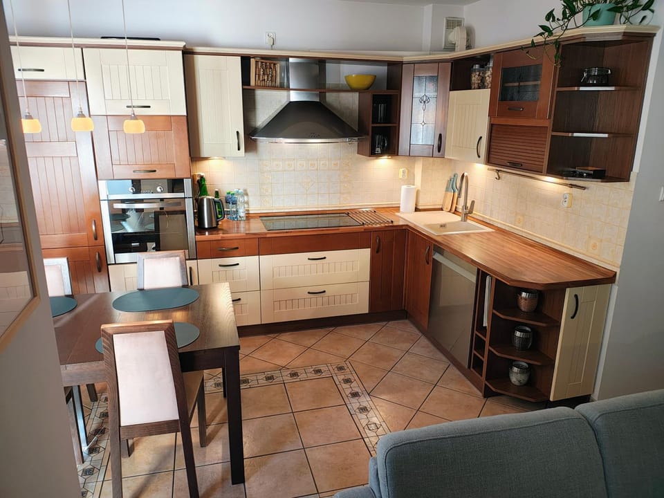 Kitchen or kitchenette, Dining area, dishwasher, stove
