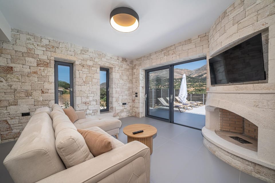 Luxury Stone Villa Aris, ideally located just a 5-minute walk from restaurants and shops Villa in Cephalonia