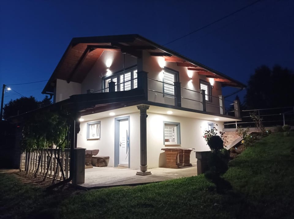 Property building, Night, Balcony/Terrace, Garden view