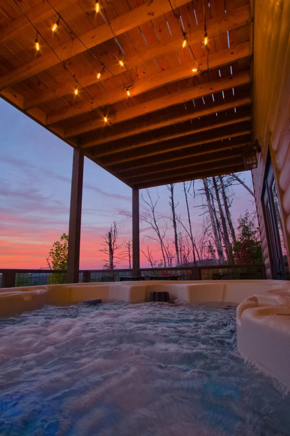 Hot Tub, Mountain view, Sunset