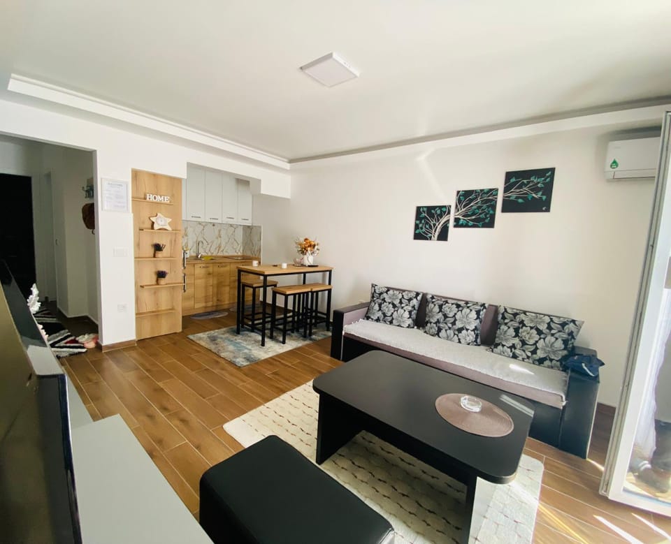 Kitchen or kitchenette, Living room, Seating area, pet friendly, air conditioner