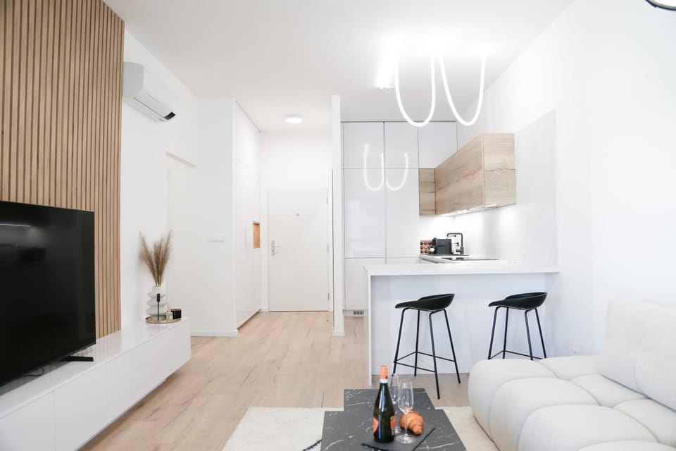Living room, kitchen