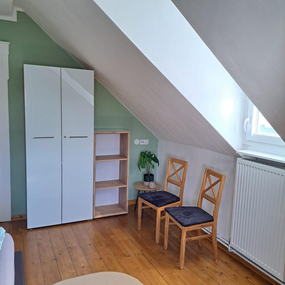 Seating area, wardrobe