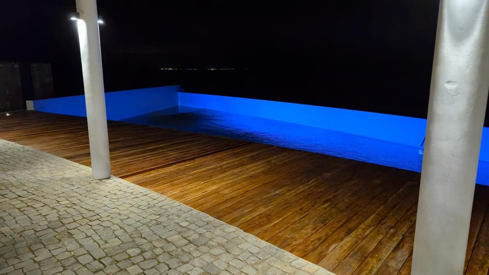 Night, Pool view, Swimming pool
