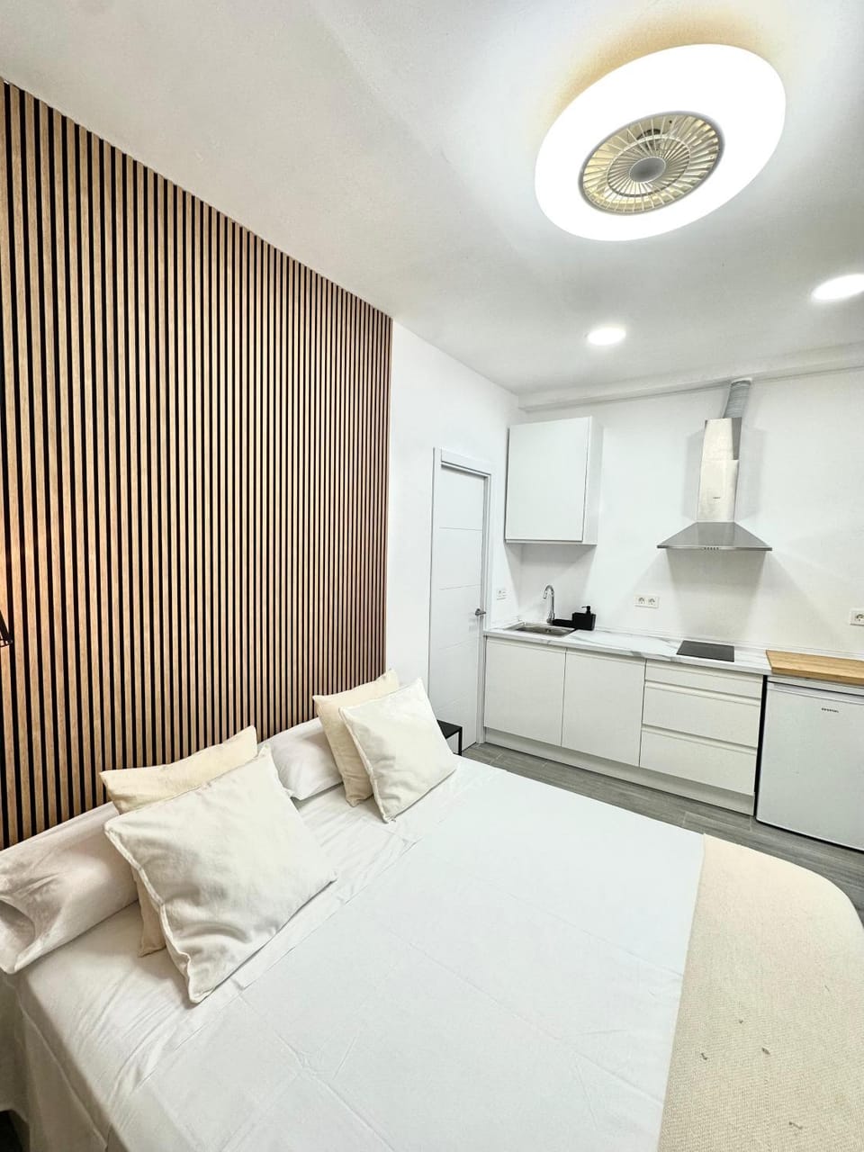 Bed, Kitchen or kitchenette, Photo of the whole room, Bedroom