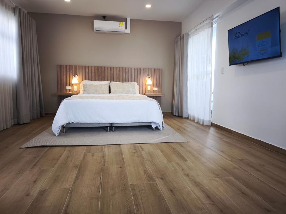 Bed, air conditioner