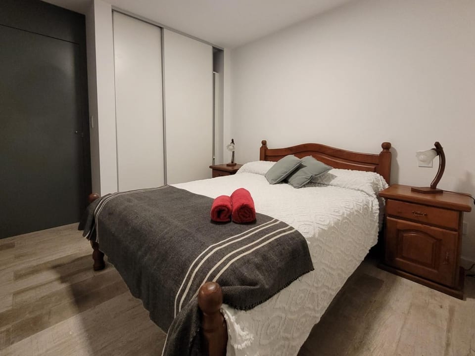 Bed, Photo of the whole room, Bedroom, towels, wardrobe